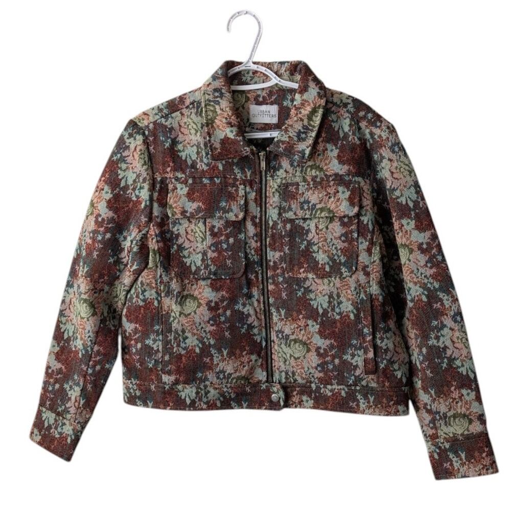 Urban Outfitters Floral Jacquard Trucker Jacket - Picture 3 of 5
